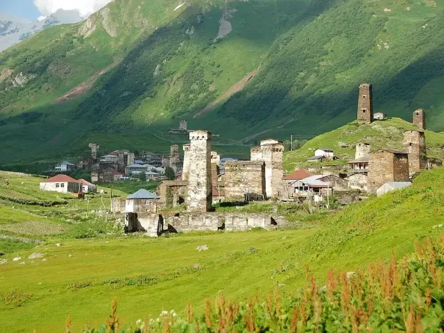 Svan towers in Ushguli